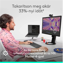 Logitech MX Master 4 vezeték nélküli halványszürke egér