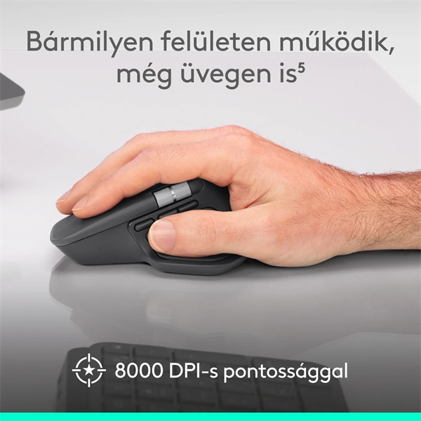 Logitech MX Master 4 vezeték nélküli halványszürke egér