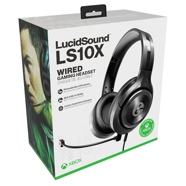 LucidSound LS10X Xbox Series X|S vezetékes fekete sztereo gaming headset