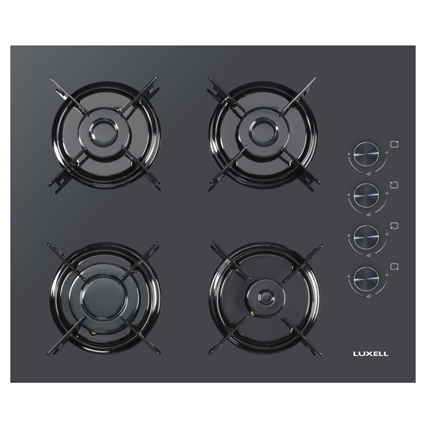 Luxell C6-40BF fekete, beépíthető, gáz, főzőzóna: 4, beépíthető méret: 56cm, főzőlap