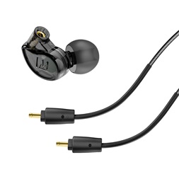 MEE Audio M6 PRO MKII - (IEM) Zajkizáró kialakítású cserélhető kábellel professzionális füst-fekete fülhallgató