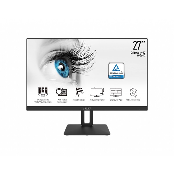 MSI 27" PRO MP271QP WQHD IPS DP/HDMI monitor
