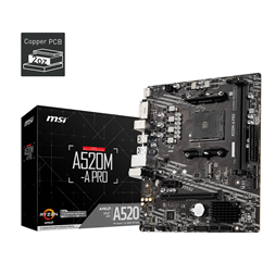 MSI A520M-A PRO AMD A520 AM4 mATX alaplap