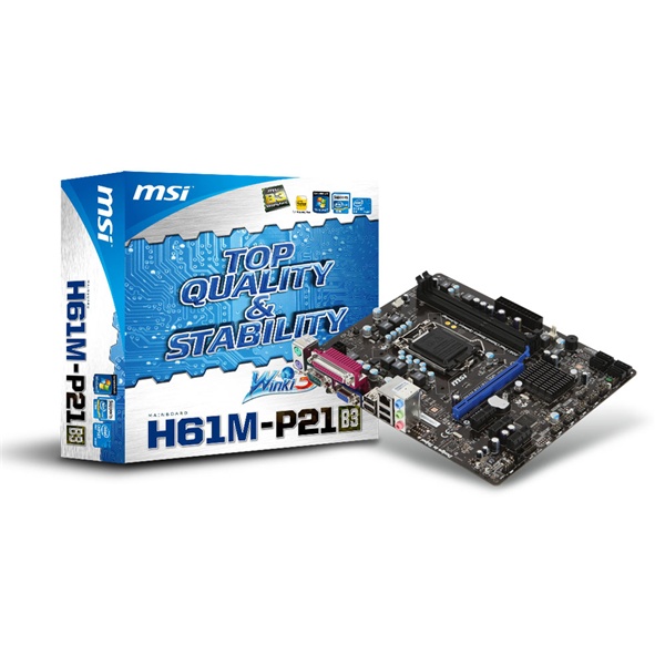 MSI H61M-P21 Intel H61 B3 LGA1155, mATX alaplap