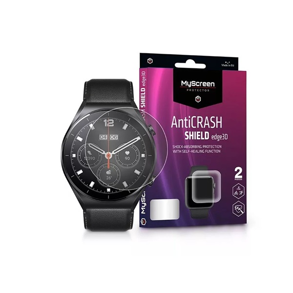 MSP LA-2276 Xiaomi Watch S1 AntiCrash Shield Edge 3D 2db ütésálló kijelzővédő fólia