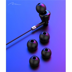 Media-Tech MT3609K USB-C mikrofonos fekete fülhallgató