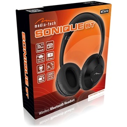Media-Tech MT3610 SONIQUE BT Bluetooth fekete fejhallgató