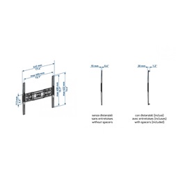 Meliconi SlimStyle Plus 400 S 40"-82" VESA 400x400 fix fali konzol