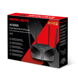 Mercusys MR80X AX3000 Wi-Fi 6 802.11ax Dual-Band Vezeték nélküli Gigabit Router