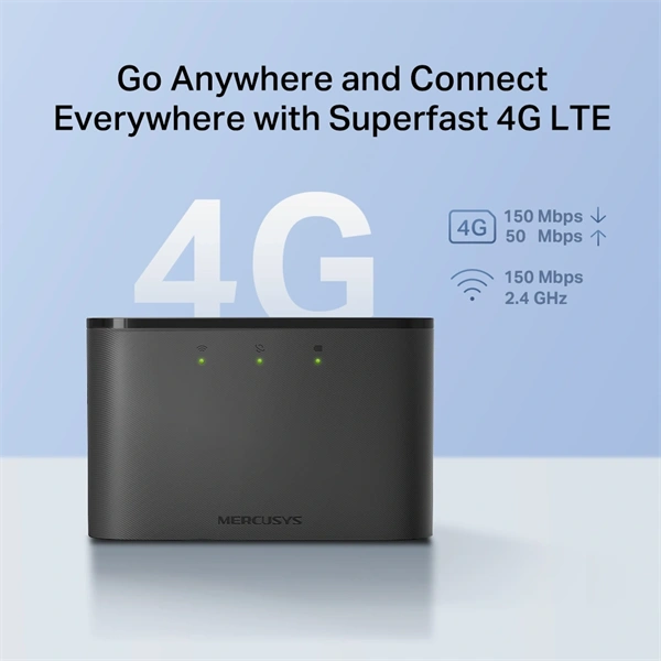 Mercusys MT110 4G LTE fekete mobil Wi-Fi