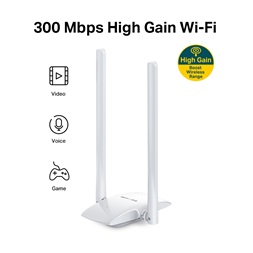 Mercusys MW300UH 300Mbps nagy nyereségű vezeték nélküli USB adapter