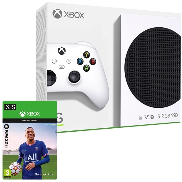 Microsoft Xbox Series S 512GB fehér játékkonzol+ FIFA 22 Standard Edition Xbox Series S/X letöltőkód