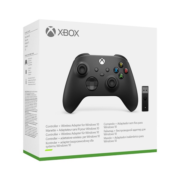 Microsoft 1VA-00002 Xbox vezeték nélküli fekete kontroller + Windows 10 USB adapter
