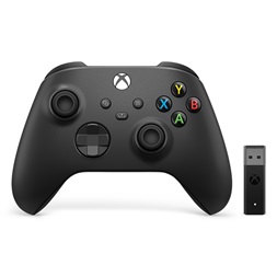 Microsoft 1VA-00002 Xbox vezeték nélküli fekete kontroller + Windows 10 USB adapter