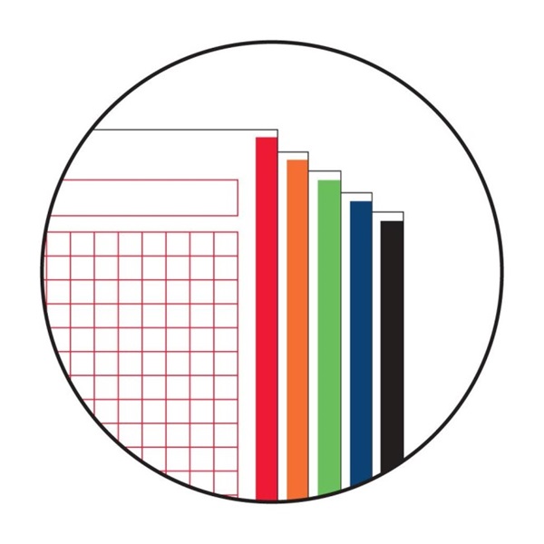 Miquelrius Emotions A4 PP 5x24 lapos piros kockás spirálfüzet