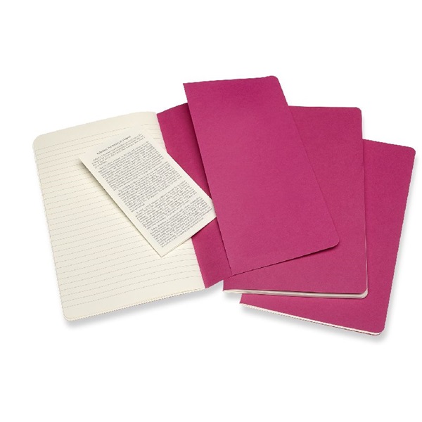 Moleskine Cahier CH016D17 3db/csomag élénk pink "L" vonalas jegyzetfüzet