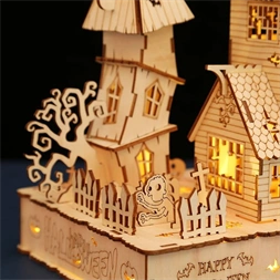 Multiversum 3D Fa Halloween House Diorama 3D puzzle