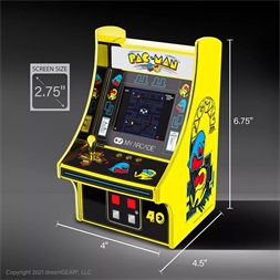 My Arcade DGUNL-3290 Pac-Man 40th Anniversary Micro Player Retro Arcade 6.75" hordozható játékkonzol