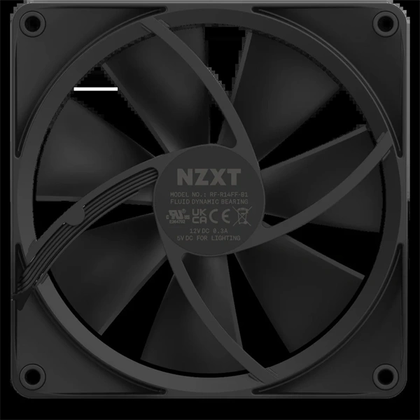 NZXT 140 mm Aer RGB 3 Single fekete hűtőventilátor