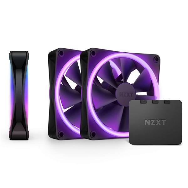 NZXT 3xF120 RGB DUO fekete ventilátor & RGB vezérlő