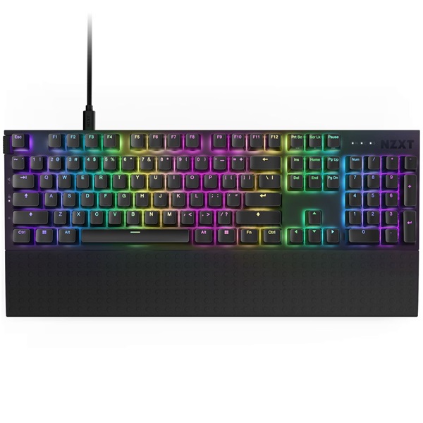 NZXT Function 2 Full Size US fekete vezetékes gamer billentyűzet