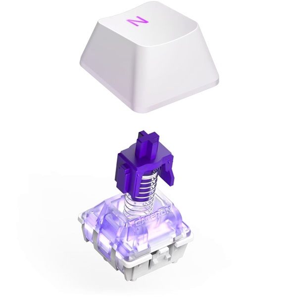NZXT Function 2 MiniTKL US fehér vezetékes gamer billentyűzet