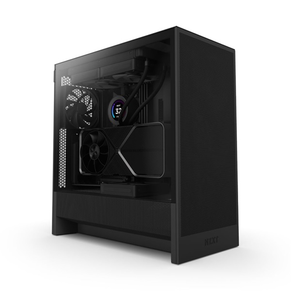 NZXT H5 Flow (2024) fekete (táp nélküli) ablakos mATX ház