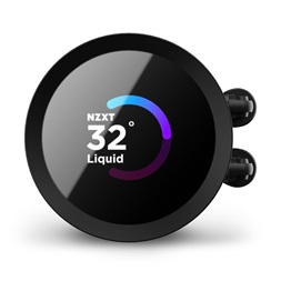 NZXT Kraken 240 240mm 2x120mm AIO LCD fekete vízhűtéses processzor hűtő