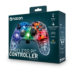 Nacon 2809125 GC-200WL PC vezeték nélküli RGB átlátszó kontroller