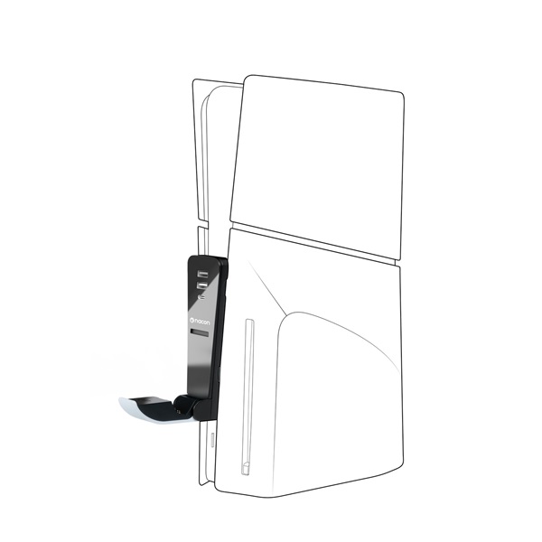 Nacon 2809193 PS5 Slim fekete kontrollertöltő HUB