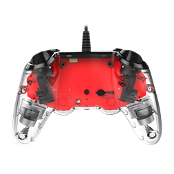 Nacon 2804955 Compact PS4 vezetékes átlátszó-halványpiros kontroller