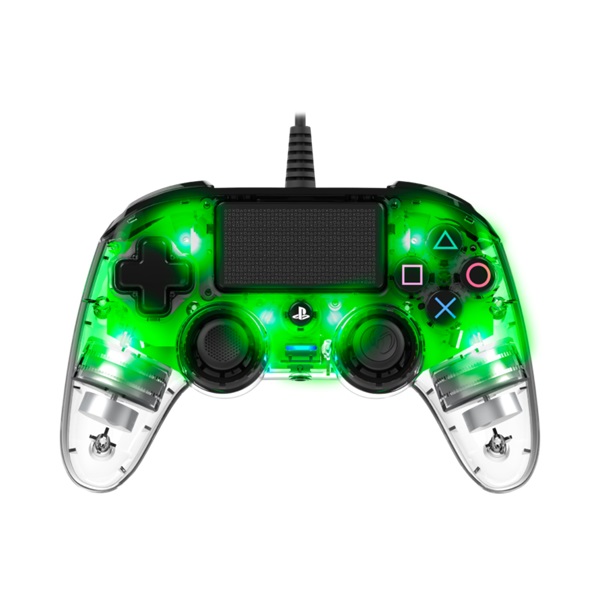 Nacon 2804956 Compact PS4 vezetékes átlátszó-halványzöld kontroller