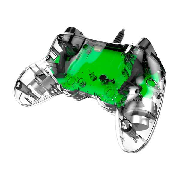 Nacon 2804956 Compact PS4 vezetékes átlátszó-halványzöld kontroller