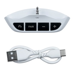 BigBen 2808534 PS5 DualSense kontrollerhez vezeték nélküli fehér audio adapter