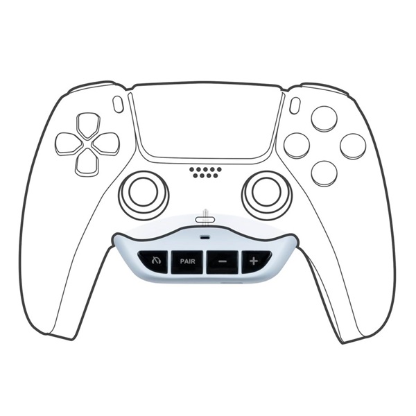 BigBen 2808534 PS5 DualSense kontrollerhez vezeték nélküli fehér audio adapter