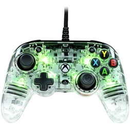 Nacon 2808488 Pro Compact Xbox Series/Xbox One vezetékes RGB átlátszó kontroller