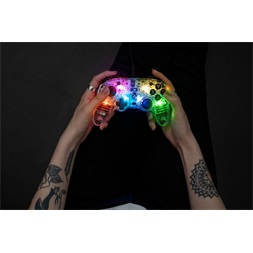 Nacon 2808488 Pro Compact Xbox Series/Xbox One vezetékes RGB átlátszó kontroller