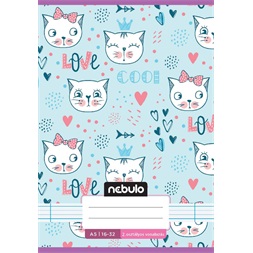 Nebulo Cuki minták A5 2. osztályos 16-32 tűzött vonalas füzet