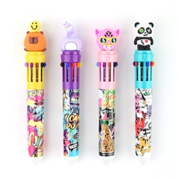 Nebulo Funny animals 10 színű golyóstoll