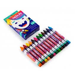 Nebulo Jumbo háromszögletű 12 db-os vegyes színű zsírkréta készlet