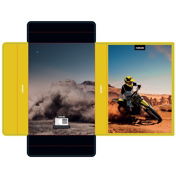 Nebulo Motocross A4 hullámkarton füzetbox