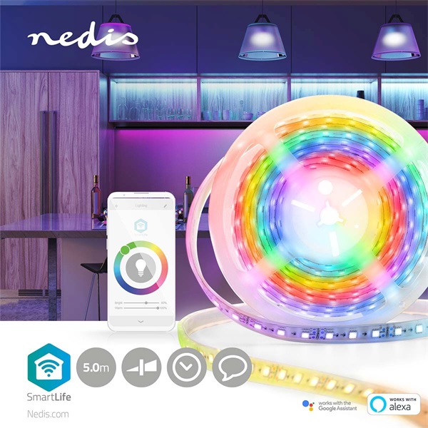 Nedis WIFILS51CRGB SmartLife 5m 2700K 960lm LED szalag