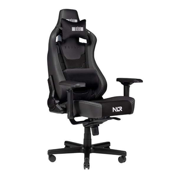 Next Level Racing Elite fekete bőr és velúr gamer szék