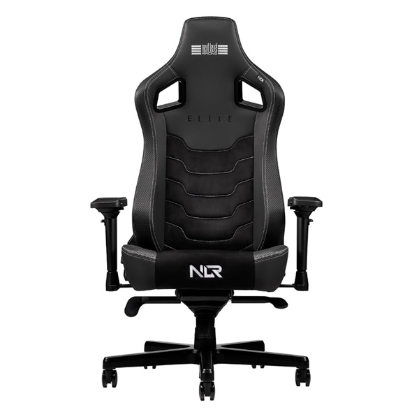 Next Level Racing Elite fekete bőr és velúr gamer szék