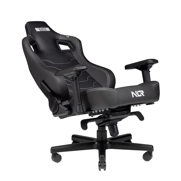 Next Level Racing Elite fekete bőr és velúr gamer szék