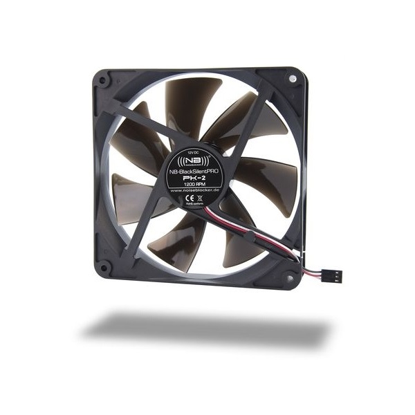 Noiseblocker BlackSilentPro PK-2 140mm fekete ház hűtőventilátor