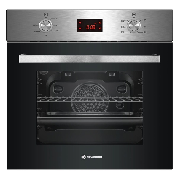 Novacook BE6-LD inox, beépíthető, sütőtér: 61L, grill, légkeverés, sütő