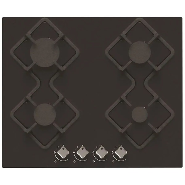 Novacook KA007 fekete, beépíthető, gáz, főzőzóna: 4, beépíthető méret: 56cm, főzőlap