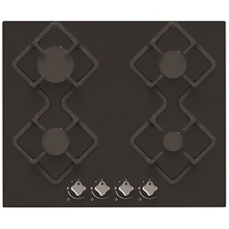 Novacook KA007 fekete, beépíthető, gáz, főzőzóna: 4, beépíthető méret: 56cm, főzőlap