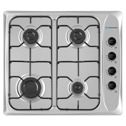 Novacook RT021 inox, beépíthető, gáz, főzőzóna: 4, beépíthető méret: 56cm, főzőlap